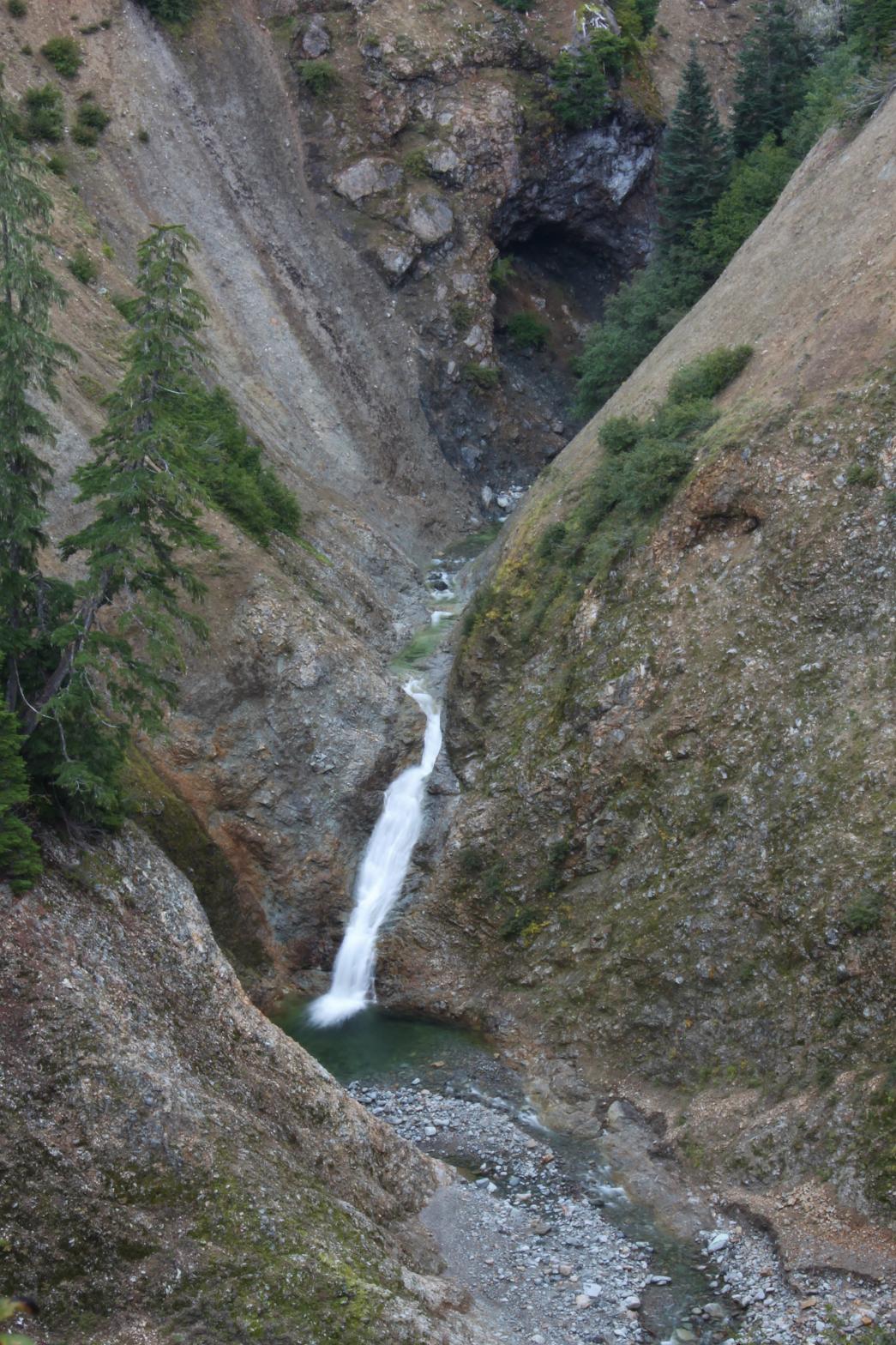 Lower Agathot Falls from atop the canyon