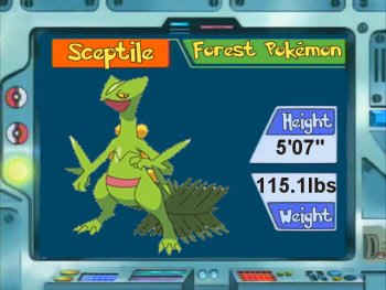 Sceptile data