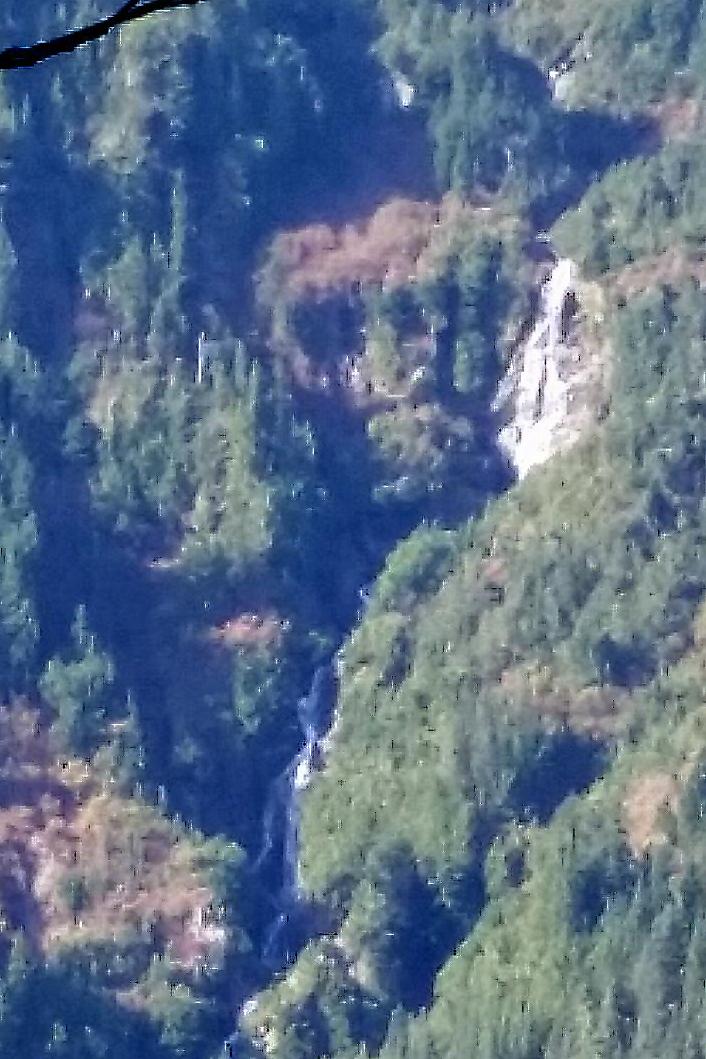 Horrible picture of Cadet Peak Falls from the trail