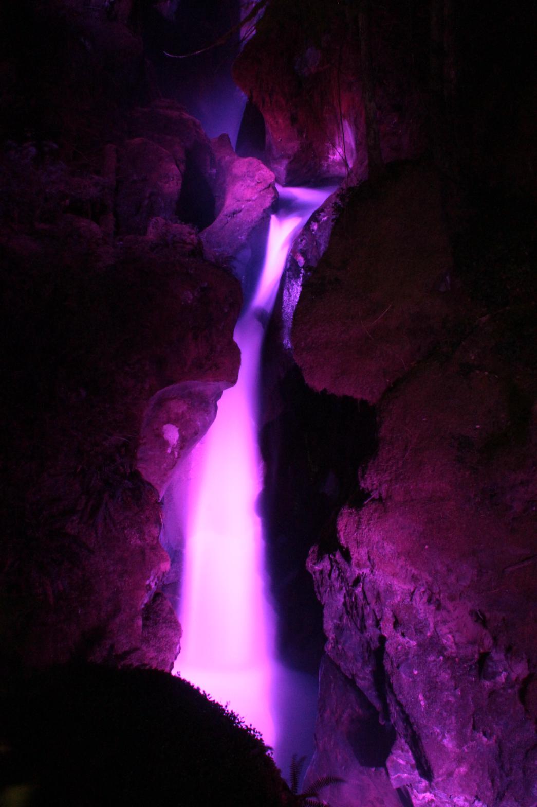Ladder Creek Falls at Night