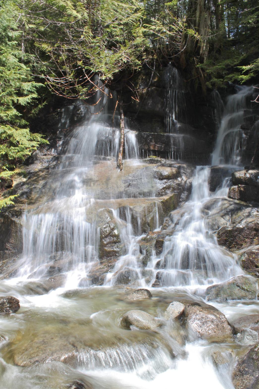 Seasonal waterfall just downstream