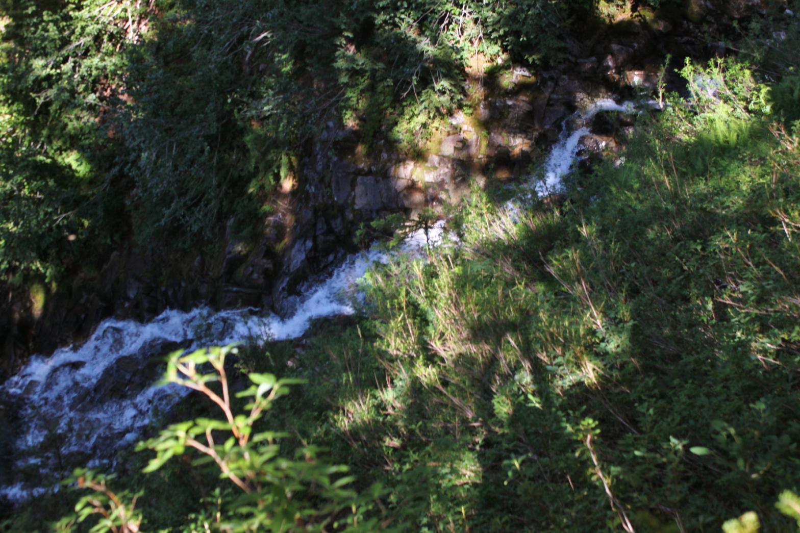 Cascades above the main drop