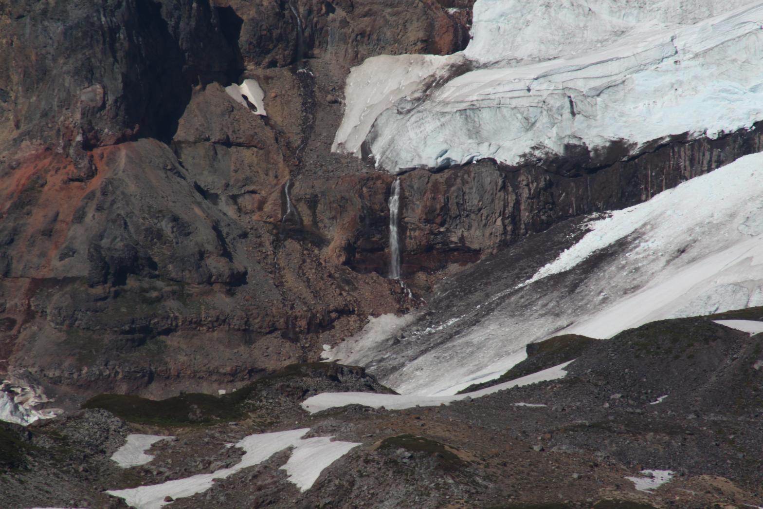 Portrait Falls with Deming Glacier